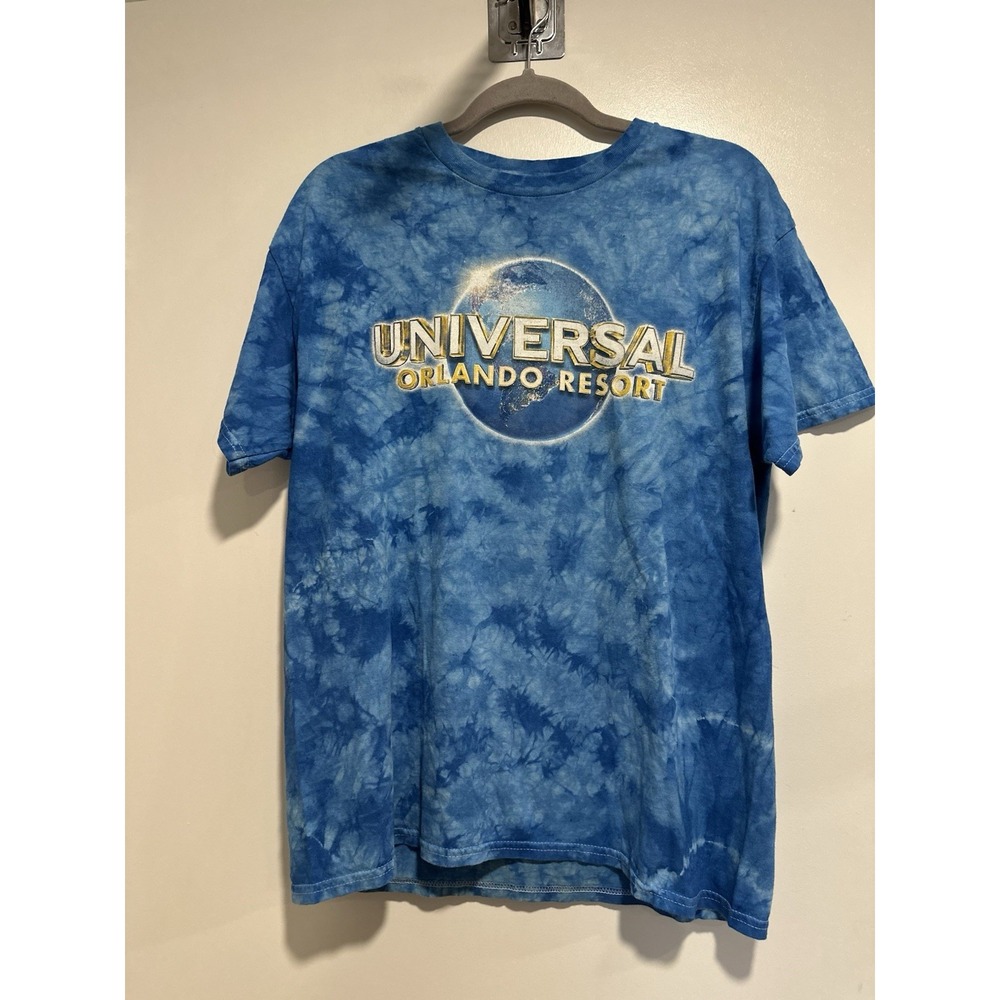 Universal Studios Retro Tie Dye Graphic Tee Sz:XL Blue Streetwear Cotton